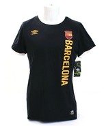Umbro Black Barcelona Crew Neck Cotton Blend Tee T Shirt Men&#39;s NWT - £27.88 GBP