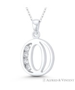 Initial Letter &quot;O&quot; 28x17mm (1.1x0.7in) Charm CZ Pendant in .925 Sterling... - $46.00 CAD+