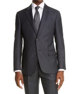 New Canali Siena Micro Texture Wool Suit, Size 40R Us in Black - $1,536.04 CAD
