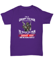 Patriot TShirt I&#39;m a Grumpy Old Man Purple-U-Tee  - £14.30 GBP