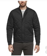 Banana Republic Mens Bomber Jacket Black Quilted Pockets Midweight Polye... - $72.99