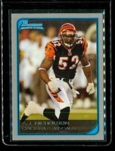 2006 Topps Bowman Rookie Football Card #198 Aj Nicholson Cincinnati Bengals - £7.78 GBP