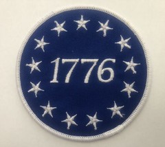 Embroidered 13 Star 1776 SEW/IRON Patch Patriotic Flag Military Usa Blue White - $8.00