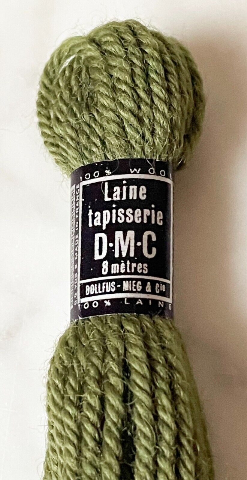 DMC Laine Tapisserie France 100% Wool Tapestry Yarn - 1 Skein Olive Gree... - $1.85