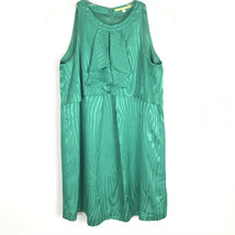Gianni Bini Dress Size 4 Green Ruffle Sleeveless Dress Stretch norm core - £16.28 GBP