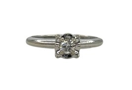Women&#39;s Solitaire ring 14kt White Gold 474752 - $219.00