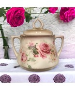 Vintage Beautiful LEUCHTENBURG &quot;Roses&quot; Covered Sugar Bowl with Lid-Germany - $30.46 CAD