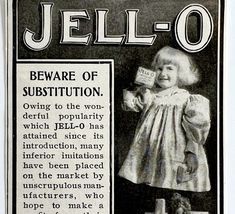 1904 Jell-O Gelatin Dessert Advertisement Antique Ephemera #2 4 x 2.25&quot; - $368.72 MXN