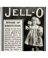 1904 Jell-O Gelatin Dessert Advertisement Antique Ephemera #2 4 x 2.25&quot; - €17,16 EUR