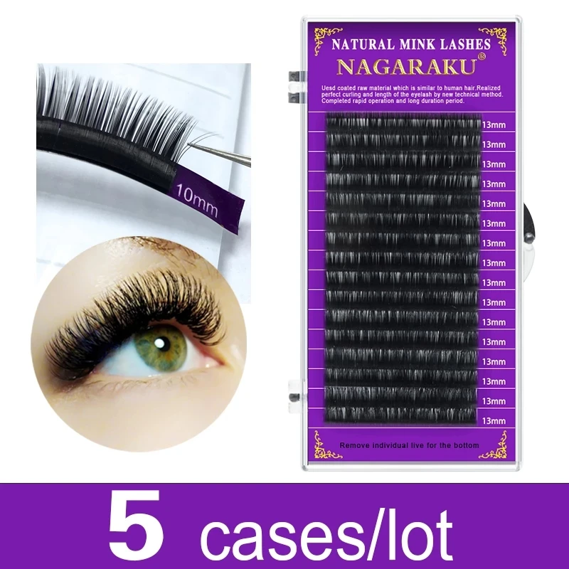 Ale 5 cases faux mink eyelash extension individual false eyelashes make up tools beauty thumb200