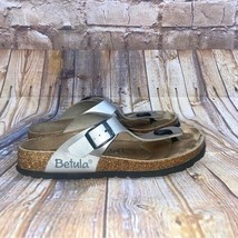 Birkenstock Betula Gizeh Silver Birko-Flor Slip-on Sandals Womens Size 8 - £38.95 GBP