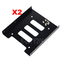 2Pcs 2.5&quot; SSD SATA HDD To 3.5&quot; Inch Mounts Adapters Hard Drive Bracket F... - £10.23 GBP