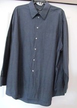 DOCKER&#39;S Men&#39;s Shirt Cotton Blend L/S Blue 17-17 1/2-32/33 Size XLG - £13.78 GBP