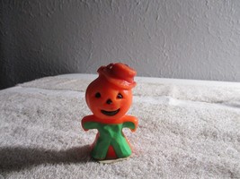 Vintage Halloween Gurley Candle Jack O&#39; Lantern Boy  Pumpkin 3&#39;&#39; - £15.68 GBP