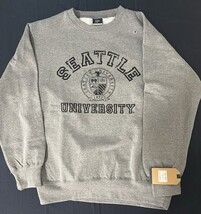 Seattle University Crewneck Sweatshirt Logo Vintage Style In Graphite Gr... - $17.82