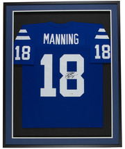 Peyton Manning Signé Encadré Bleu Poulains Nike Football Jersey Fanatiques - $1,266.53