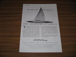 1945 Print Ad Hubbard Star Sail Boats South Coast Co Newport Beach,CA - £10.79 GBP