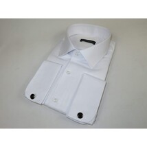 Men's Dress Shirt MARCUZZI Turkey 100% Soft Cotton French Cuffs Marc3 White image 5