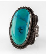 Sterling Silver Turquoise Navajo Ring Signed S Gimenez Size 7 - $5,511.71 MXN
