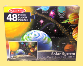 Solar System Floor Puzzle 48 Jumbo PC Melissa &amp; Doug 2’x3’ Age 3+Toddler... - £13.15 GBP