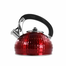 Megachef 3 Liter Stovetop Whistling Kettle in Red - £33.52 GBP