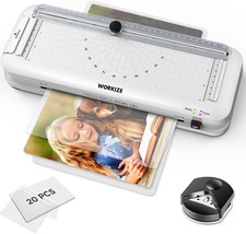 Laminator Machine with Laminating Sheets 20 Pouches, WORKIZE 9-Inch Thermal - £41.55 GBP