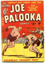 JOE PALOOKA #14 1947-HARVEY COMICS-BLACK CAT TEXT STORY G/VG - £32.18 GBP