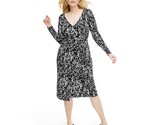 NWT DVF for Target Black Midi Sea Spots L/S Wrap Dress XL Diane Von Furstenberg - $95.40