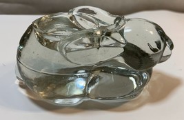 Tealight Votive Candle Holder Clear Glass Bunny Rabbit Indiana Glass - $9.50
