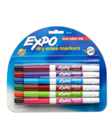 EXPO Low Odor Fine Tip Dry Erase Marker Fine Point Assorted Colors 12 count - £12.74 GBP