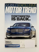 World Exclusive Motor Trend: Lincoln Continental is Back June 2015 Magazine - £8.44 GBP