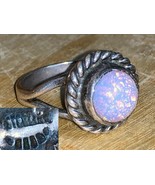 Vintage Women&#39;s Ring Sterling Silver .925 Fire Opal size 7.5 Antique / V... - €96,43 EUR