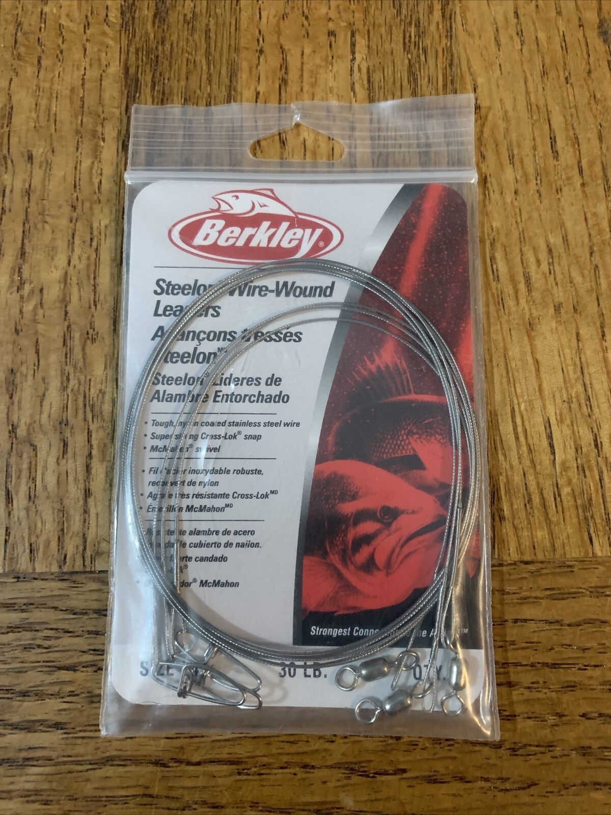 Berkley Steelon Wire Wound Leader Silver 30 Lb Size 24 - $8.79