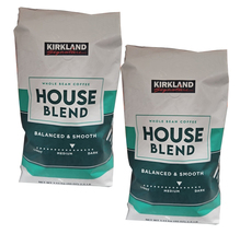 2 Packs Kirkland Signature Whole Bean Coffee House Blend Medium-Roast, 4... - £43.43 GBP