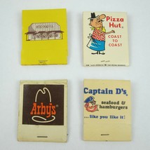 4 Vintage Matchbooks Ponderosa, Pizza Hut, Arby&#39;s &amp; Captain D&#39;s Restaurants - £15.81 GBP