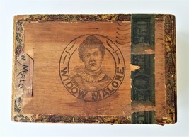 Antique Widow Malone Invincible Cigar Box Tobacco Wood Womelsdorf - £38.85 GBP