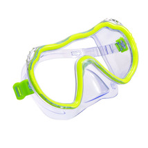 Dolfino Youth Swim Mask Green Wide-Angle View Adjustable Junior Kids Swimming - £10.41 GBP