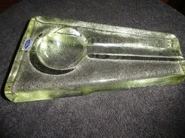 Comoy's Clear Heavy Glass Cigar Ashtray Italy image 5