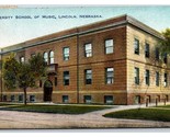 University School of Music Building Lincoln Nebraska NE 1910 DB Postcard... - $6.88