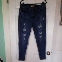 Hybrid Company Distressed Skinny Jeans Size 18 High Rise Stretch Denim - $542.69 MXN