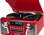 Victrola 50&#39;S Retro Bluetooth Record Player And Multimedia Center With B... - £132.72 GBP