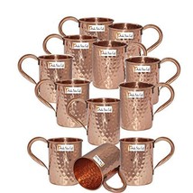 Set of 12 - Prisha India Craft  Copper Mug for Moscow Mules 500 ML / 16.90 oz -  - £79.59 GBP