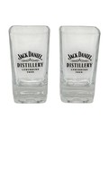 Jack Daniel&#39;s Square Bottom Double Shot Glases - Set of 2 - £19.49 GBP