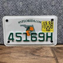 Expired Florida FL Motorcycle 45169H  2008 License Plate Mini Mancave De... - $9.89