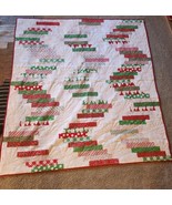 Handmade Quilt Christmas Holiday Patchwork 72 L x 66 W New Velvet Back - $96.53