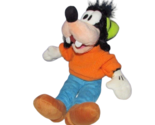 Walt Disney World  Goofy Plush dog doll 11&quot; soft shaggy fur orange sweater - $7.27