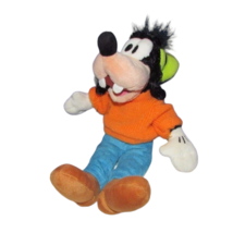 Walt Disney World  Goofy Plush dog doll 11&quot; soft shaggy fur orange sweater - £5.71 GBP