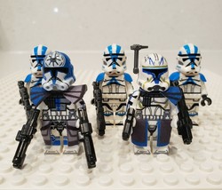 Star Wars Captain Rex Jesse 501st Clone Troopers 5pcs/set Custom Minifigures Toy - £11.18 GBP