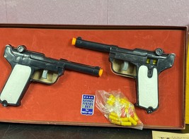 Wes-Ko Plastic Dual Pistol Set Luger Original Box New Works Vintage - $84.15