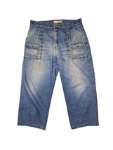 Mens Cabelas 7 Pocket Hiker Jeans Outdoor Cotton Distressed Size 40 (40x... - $12.74